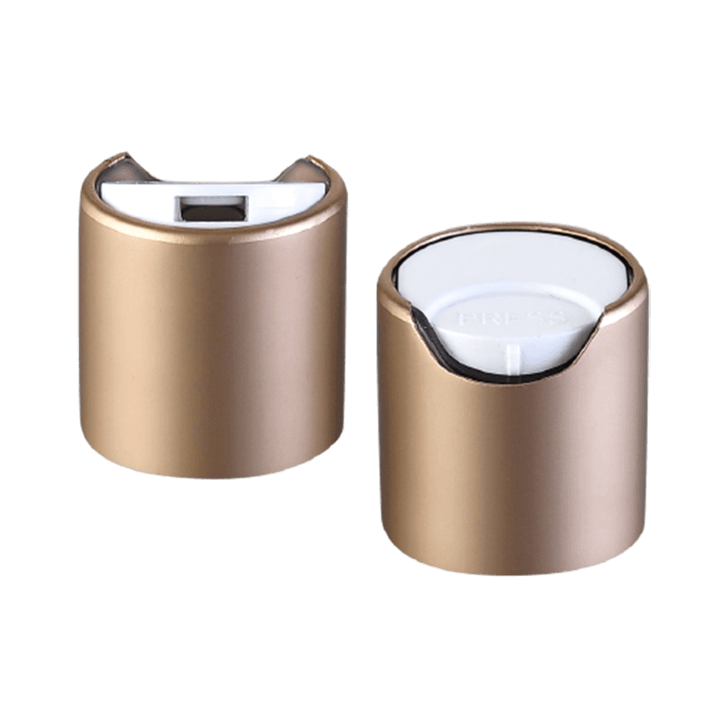 ฝาปิดด้านบนของแผ่นดิสก์พลาสติกสีโรสโกลด์